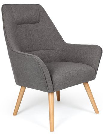 Fauteuil scandinave gris Tix