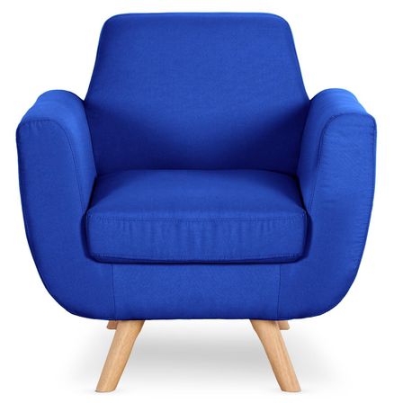 Fauteuil scandinave Tissu Bleu foncé