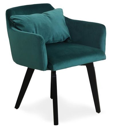 Fauteuil scandinave velours vert Gabby