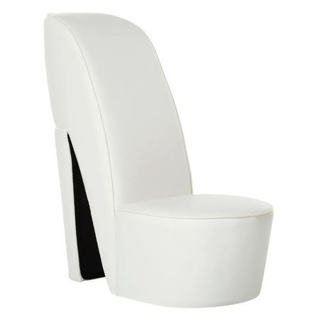 Fauteuil simili cuir blanc Fashionly