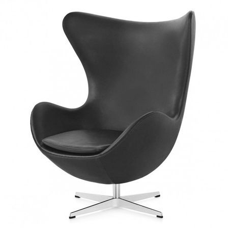Fauteuil simili cuir noir Ego