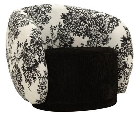Fauteuil style oriental tissu décoratif enveloppant Caly