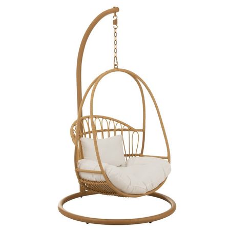 Fauteuil suspendu enfant métal beige Nayra
