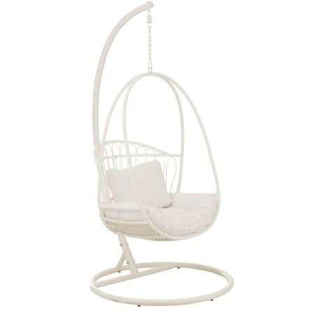 Fauteuil suspendu métal blanc Amble