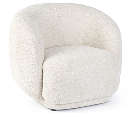 Fauteuil TECLA tissu effet bouclé