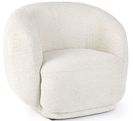 Fauteuil TECLA tissu effet bouclé