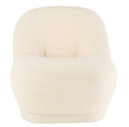 Fauteuil tissu à bouclette TEDDY – Un cocon de douceur et de style