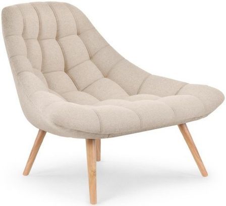 Fauteuil tissu beige Danny - Lot de 2