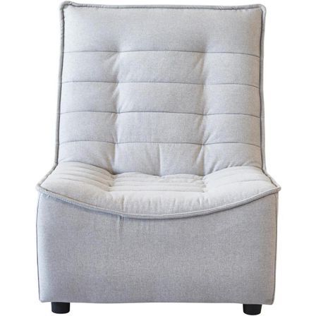 Fauteuil tissu gris clair Florisma