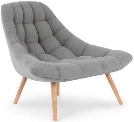 Fauteuil tissu gris Danny - Lot de 2