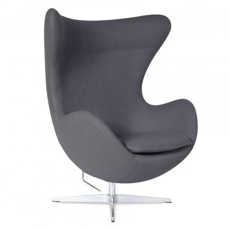 Fauteuil tissu gris foncé Ego