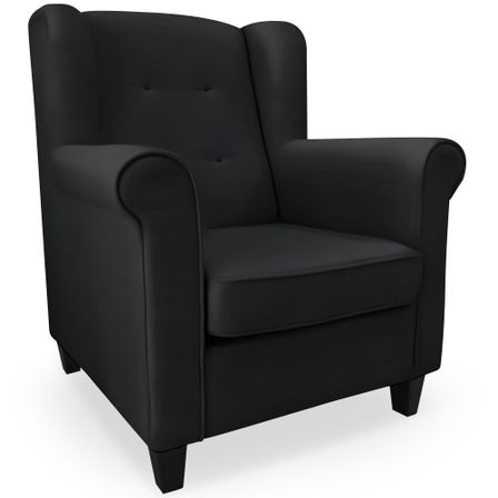 Fauteuil Tissu Noir bergère