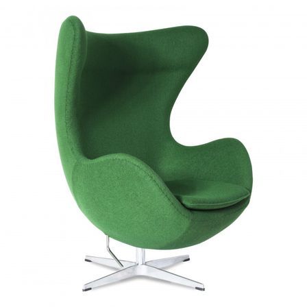 Fauteuil tissu vert Ego
