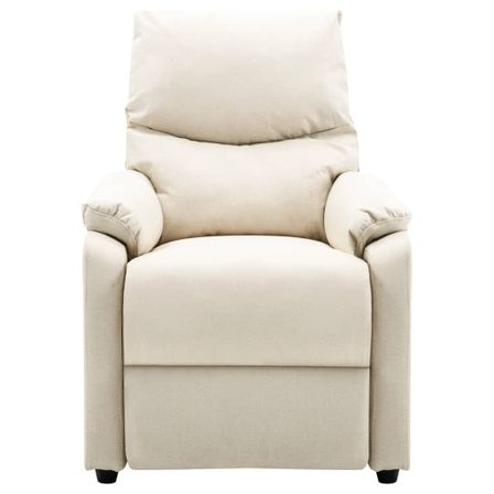 Fauteuil TV inclinable électrique Crème Tissu 2