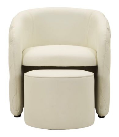 Fauteuil Zagabria avec pouf capitonné design élégant
