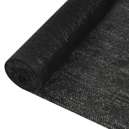 Filet brise-vue Noir 1,2x50 m PEHD 150 g/m²
