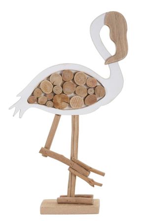 Flamant rose nature cm 31x9x56