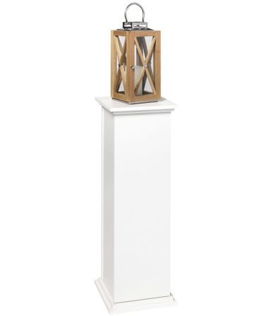 FMD Table d'appoint avec porte 88,5 cm Blanc 2