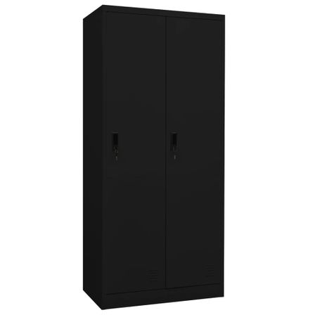 Garde-robe Noir 80x50x180 cm Acier
