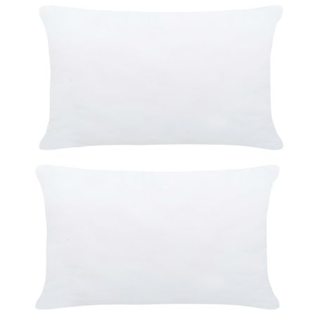 Garnitures de coussin 2 pcs 60x40 cm Blanc