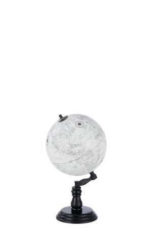 GLOBE SUR PIED BOIS GRIS/NOIR MEDIUM