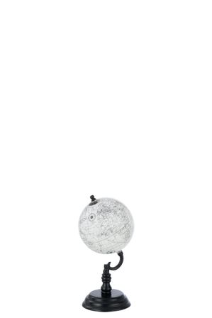 GLOBE SUR PIED BOIS GRIS/NOIR SMALL