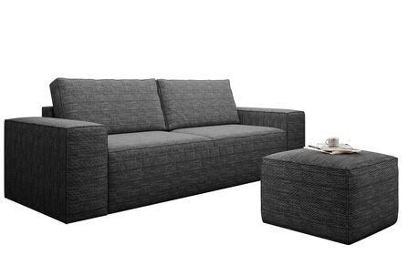 Grand canapé convertible en tissu WILACE - Confort moderne et élégant