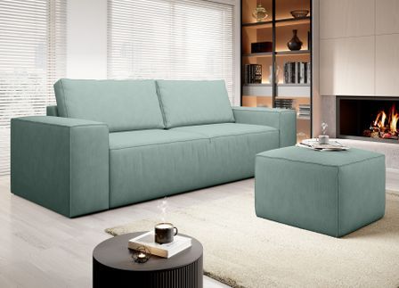 Grand canapé convertible en tissu WILACE - Confort moderne et élégant