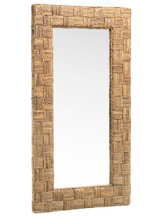 Grand miroir en rotin VAZO - L 80 x H 150 cm