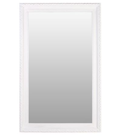 Grand miroir blanc en bois d’eucalyptus DIKA - L 110 x H 180 cm