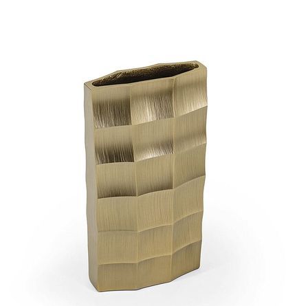 Grand vase SAUTHERNE en aluminium brossé – Finition argent ou doré