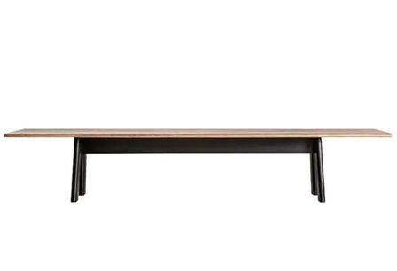 Grande table à manger en bois massif de chêne brun clair NARA 400 cm