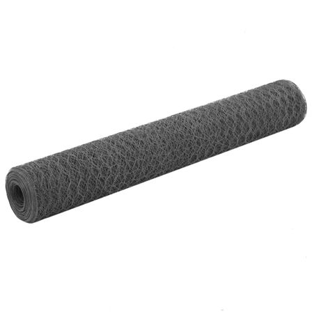 Grillage Acier et revêtement en PVC 25 x 1 m Gris 3