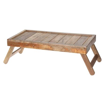 H&S Collection Plateau de lit avec pieds pliables
