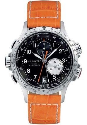 Hamilton Eto Flyback - Black - Orange H77612933