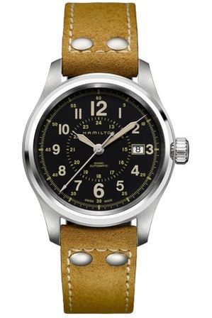 Hamilton Khaki Field Auto 40mm Black- Nubuk H70595593