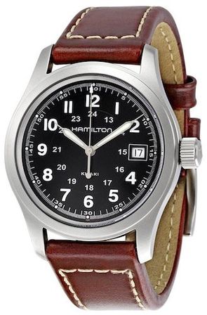 Hamilton Khaki Field Quartz 38mm - Black - Brown H68411533