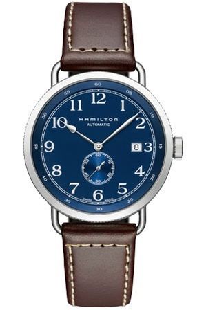 Hamilton Khaki Navy Pioneer 40mm Blue - Brown Leather H78455543