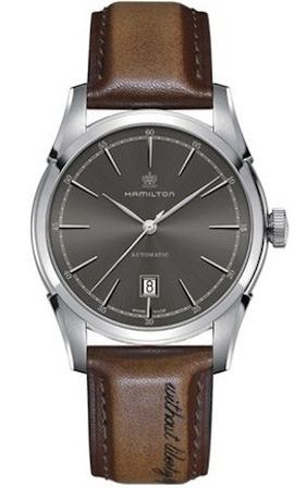 Hamilton Spirit Of Liberty Anthracite - Brown Leather H42415591