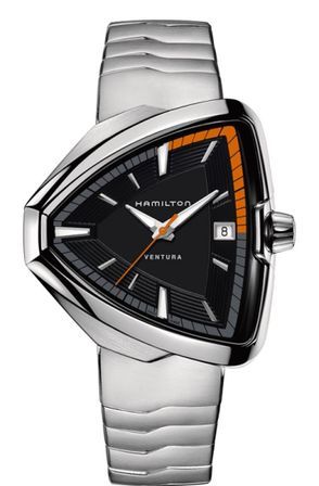 Hamilton Ventura Elvis-quarzo Ss Black Dial Bracelet H24551131
