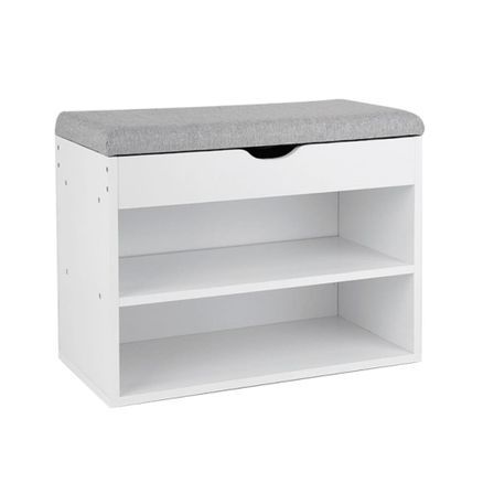 HI Armoire à chaussures avec oreiller de banc 60x30x45 cm