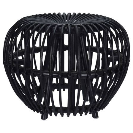 Home&Styling Tabouret Kubu Brussel Rotin Noir
