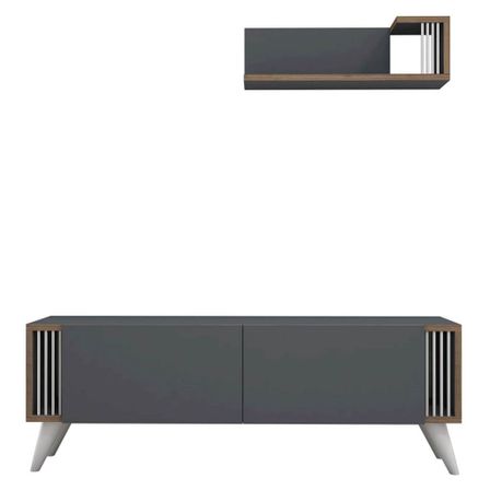 Homemania Meuble TV Nicol 120x31x42 cm Anthracite