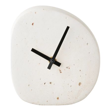 Horloge de table LINZ – Ciment blanc