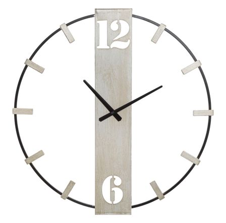Horloge murale argentée 61 x 4,5 x 63 cm
