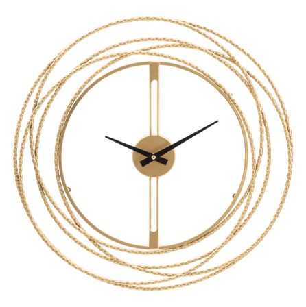 Horloge murale bandes dorées cm ø 50x4