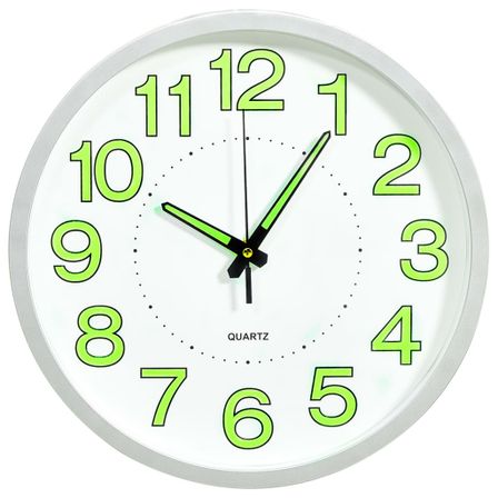 Horloge murale lumineuse Blanc 30 cm