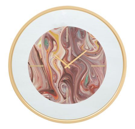 Horloge murale miroir mixte cm ø 60x5