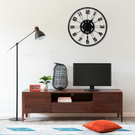Horloge murale Noir 60 cm Métal