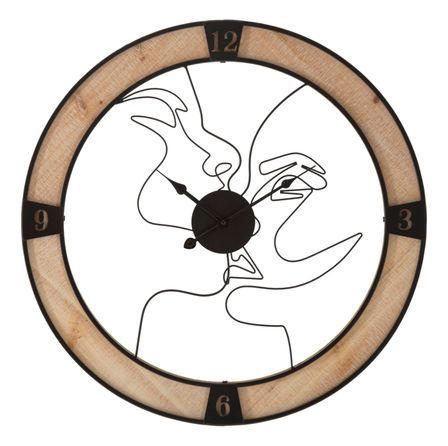Horloge murale ronde avec décor artistique Love